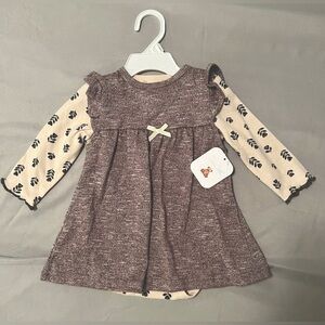 NWT. 2 piece dress set for a baby girl. Made by Rene Rofe. Size 6-9 months.